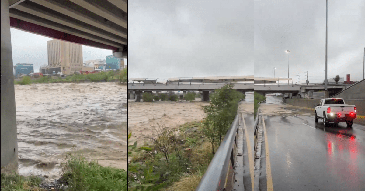 Desbordamiento del río Santa Catarina en Monterrey provoca cierres viales